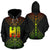 Hawaii Map Polynesian All Over Zip up Custom Hoodie Style Unisex Black - Polynesian Pride