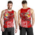 Tonga Men's Tank Top - Red Shark Polynesian Tattoo Red - Polynesian Pride