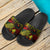 Chuuk Slide Sandals - Turtle Hibiscus Pattern Reggae - Polynesian Pride