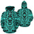 Hawaii Hoodie Polynesian Seamless Turquoise Pullover - Polynesian Pride