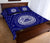 American Samoa Quilt Bed Set - Seal In Polynesian Tattoo Style ( Blue) - Polynesian Pride