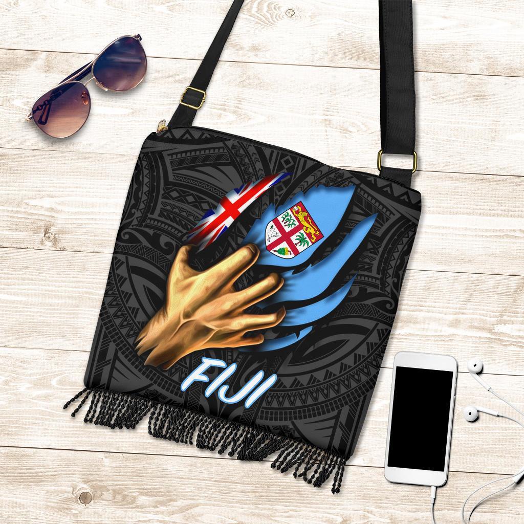 Fiji Boho Handbag - Fiji In Me (Black) One Style One Size Black - Polynesian Pride