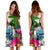 Federated States of Micronesia Midi Dress White - Turtle Plumeria Banana Leaf - Polynesian Pride