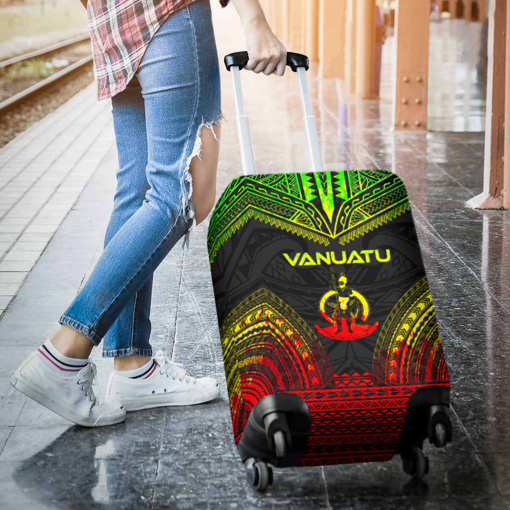 Vanuatu Polynesian Chief Luggage Cover - Reggae Version - Polynesian Pride