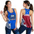 Samoa Polynesian Women's Racerback Tank - Samoan Pattern With Seal Blue - Polynesian Pride