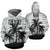 Fiji Tapa Hoodie Fiji Coat of Arms Coconut Tree Special Unisex Black and White - Polynesian Pride