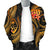 Guam Polynesian Men Bomber Jacket - Gold Plumeria - Polynesian Pride