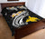 Papua New Guinea Quilt Bed Set - PNG Seal Polynesian Patterns Plumeria (Black) - Polynesian Pride