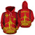 Hawaii King All Over Hoodie Unisex Red - Polynesian Pride