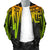 American Samoa Personalised Men's Bomer Jacket - Seal With Polynesian Pattern Heartbeat Style (Reggae) - Polynesian Pride