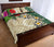 Cook Islands Polynesian Quilt Bed Set - Hibiscus Turtle Tattoo Beige - Polynesian Pride