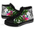 Wallis And Futuna High Top Shoes White - Turtle Plumeria Banana Leaf - Polynesian Pride