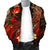 Hawaii Polynesian Men's Bomber Jacket - Plumeria Flowers And Waves - Polynesian Pride