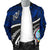 Guam Men's Bomber Jacket Polynesian Shark Tattoo - Polynesian Pride