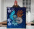 American Samoa Polynesian Premium Quilt - Blue Polynesian Eagle - Polynesian Pride