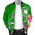 Pohnpei Men's Bomber Jacket - Turtle Plumeria (Green) - Polynesian Pride