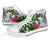 Kosrae High Top Shoes White - Turtle Plumeria Banana Leaf - Polynesian Pride