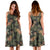 Hawaii Tropical Hibiscus Monstera Leaf Midi Dress - Polynesian Pride