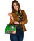 Hawaii Polynesian Shoulder Handbag - Hawaii Seal With Turtle Plumeria (Green) - Polynesian Pride