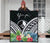 Yap Premium Quilt - Yap Coat of Arms & Polynesian Tropical Flowers White - Polynesian Pride