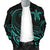 Hawaii Turtle Polynesian Mens Bomber Jacket - Turquoise - Frida Style - Polynesian Pride