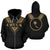 Chuuk All Over Zip up Hoodie Gold Sailor Style Unisex Black - Polynesian Pride