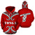 Tonga Tribal Pattern All Over Hoodie Unisex Red - Polynesian Pride