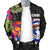 Northern Mariana Islands Men's Bomber Jacket - Saipan Hibiscus Polynesian Pattern - Polynesian Pride