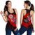 American Samoa Women's Racerback Tank - Polynesian Hook And Hibiscus (Red) - Polynesian Pride