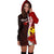 Hawaii Polynesian Custom Personalised Hoodie Dress - Coat Of Arm With Hibiscus - Polynesian Pride