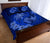 Hawaii Yin Yang Turtle Shark Hibiscus Plumeria Quilt Bed Set - Blue - Polynesian Pride