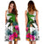 Wallis And Futuna Midi Dress White - Turtle Plumeria Banana Leaf - Polynesian Pride