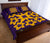 Hawaiian Quilt Bed Set Royal Pattern - Purple And Gold - A1 Style - Polynesian Pride