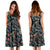 Hawaii Tropical Strelitzia Black Midi Dress - Polynesian Pride