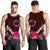 Hawaii Men's Tank Top - Kanaka Maoli With Hibiscus On Polynesian Patterns (RED) - Polynesian Pride