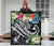 Papua New Guinea Polynesian Premium Quilt - Summer Plumeria (Black) - Polynesian Pride