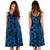 Hawaii Plumeria Polynesian Blue Midi Dress - AH - Polynesian Pride