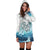 Maori Manaia The Blue Sea Women'S Hoodie Dress, White - Polynesian Pride