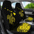 Hawaii Map Plumeria Polynesian Yellow Turtle Car Set Covers - Polynesian Pride