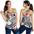 Marshall Islands Polynesian Women's Racerback Tank - Summer Plumeria (White) - Polynesian Pride