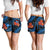 Polynesian Hawaii Women Shorts - Blue Plumeria - Polynesian Pride