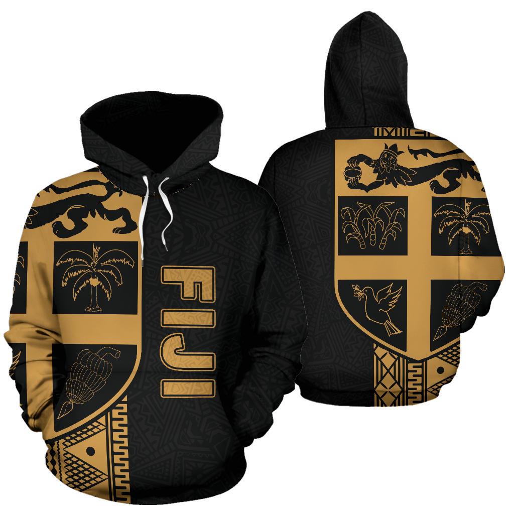 Fiji Polynesian Tapa Hoodie Yellow Line Unisex Yellow - Polynesian Pride