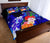 CNMI Custom Personalised Quilt Bed Set - Humpback Whale with Tropical Flowers (Blue) - Polynesian Pride