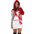 Tahiti Polynesian Hoodie Dress - Tahiti Flag Coconut Tree K4 - Polynesian Pride