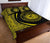 Hawaii Coat Of Arms Polynesian Quilt Bed Set - Circle Style Yellow - Polynesian Pride