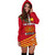 Papua New Guinea Rugby Women Hoodie Dress Coconut Leaves - The Kumuls - Polynesian Pride