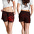 Polynesian Hawaii Women's Shorts - Humpback Whale with Hibiscus (Red) - Polynesian Pride