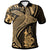 New Caledonia Polo Shirt Humpback Whale and Coat of Arms Gold Unisex Gold - Polynesian Pride