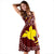 Papua New Guinea Midi Dress Dress - Flag With Polynesian Patterns (Red) - Polynesian Pride