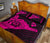 Hawaii Shaka Map Polynesian Quilt Bed Set - Pink - Polynesian Pride